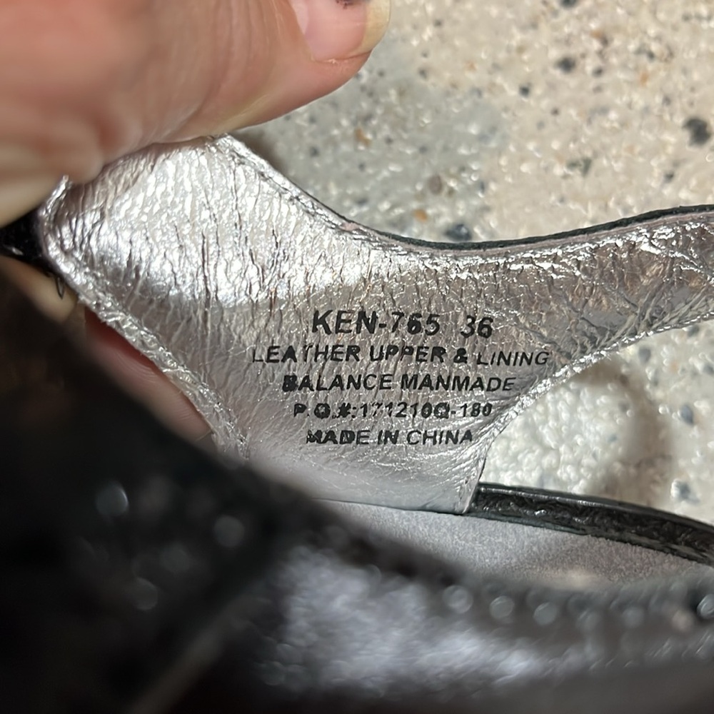 ALEGRIA KENDRA SLINGBACK SANDALS TILE ME MORE BLACK EU SIZE 36 US 6-6.5 LIKE NEW - Picture 13 of 15